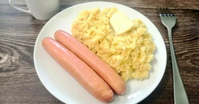 сосиски с рисом